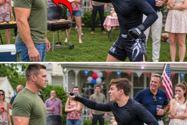 My Rich Neighbor’s Black Belt Son Demanded a Fight — Unaware I Once Led a Navy SEAL Team