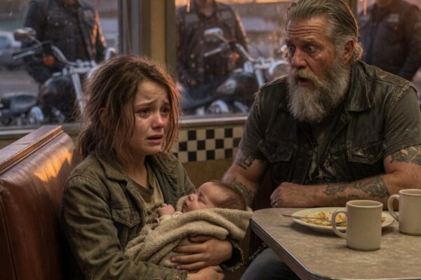 “Can You Buy Us, Mister?” A Little Girl Holding a Baby Begged a Biker on a Cold, Lonely Street — Her Shocking Words Revealed a Hidden Story Nobody Saw Coming. Instead of Walking Away, the Biker Made One Unexpected Decision That Left Everyone Speechless, Exposing the Truth Behind Their Desperate Situation and Changing the Lives of Two Forgotten Children Forever