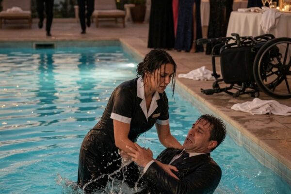 Everyone Stood By as the Disabled Billionaire’s Heir Struggled in the Water—Until a Struggling Waitress Dove In
