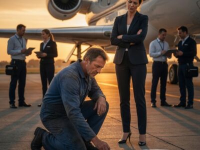 The CEO Watched Him Sketch Three Rings on the Ground — Seven Minutes Later, Her Engine Roared to Life.