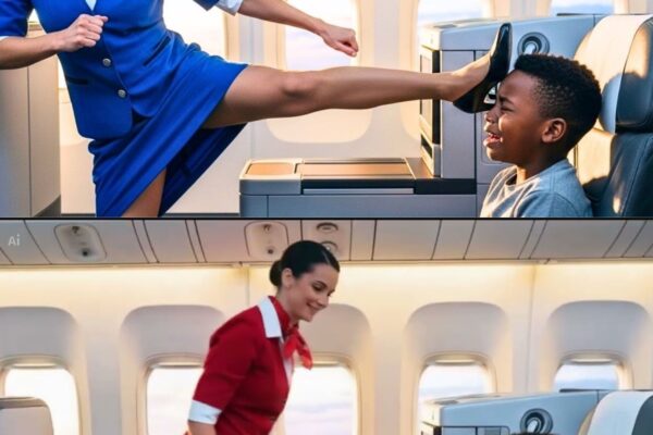 Flight Attendant Kicks a Black Child’s Head — 10 Minutes Later, CEO Halts the Entire Flight