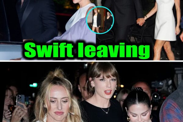 Travis Kelce and wife Taylor Swift leave Selena Gomez’s 34th birthday party in New York City