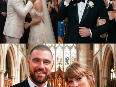 Jason Kelce BREAKS DOWN in Tears as Travis and Taylor Swift Share First Kiss as Married Couple