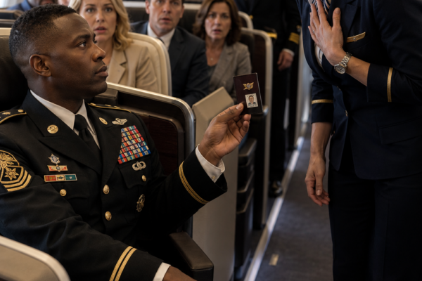 Flight Attendant Disrespected Black Soldier — When His Rank Was Revealed, the Entire Cabin Went Quiet