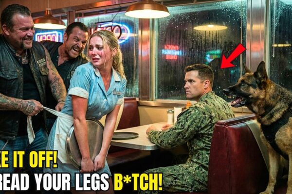 “TAKE IT OFF, B*TCH.” Bikers Mocked the Rookie Waitress — Until a Navy SEAL and His K9 Stood Up