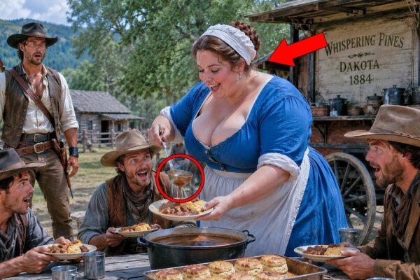 He Mocked His Overweight Wife for Years, Convincing Himself She Couldn’t Cook and Had Nothing Valuable to Offer the Ranch—Until a Financial Crisis Left the Family Business Days Away from Collapse. With workers leaving, debts piling up, and buyers losing interest, she quietly stepped into the kitchen and began serving the hearty homemade meals everyone had underestimated. Soon, ranch hands stayed longer, travelers started stopping by, and word spread far beyond the property. What began as simple country cooking turned into the ranch’s unexpected lifeline—and when her husband finally discovered how much money her meals had brought in, he was forced to confront just how wrong he had been about the woman beside him.