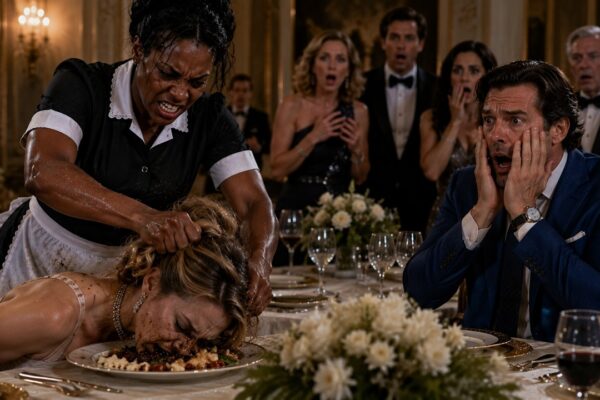 She Humiliated the Wrong Maid in Front of Everyone, Mocking Her, Ordering Her Around, and Publicly Trying to Embarrass Her as If She Had No Voice—But Seconds Later, the Quiet Maid Finally Stood Her Ground and Revealed Something No One in the Mansion Expected. The room fell completely silent as the arrogant woman realized she had badly misjudged the person standing in front of her. Then the billionaire walked in, heard what had happened, and asked one simple question that made everyone freeze—because the maid’s true connection to the household was about to turn the entire confrontation upside down and leave everyone stunned.