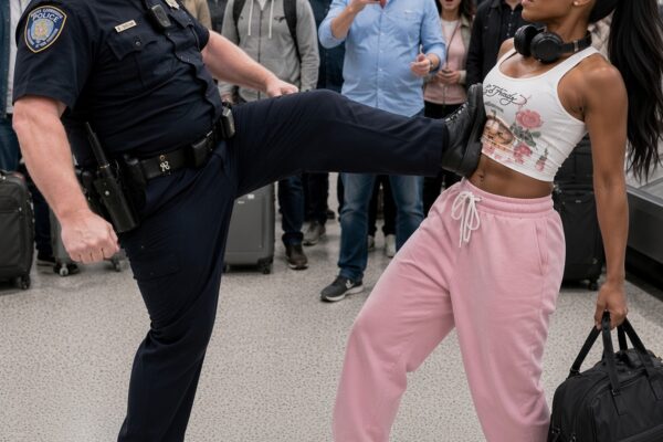 A Police Officer Kicked a Black Girl at the Airport During a Heated Encounter, Assuming She Would Stay Silent—But He Had No Idea Her Years of Martial Arts Training Had Prepared Her for That Exact Moment