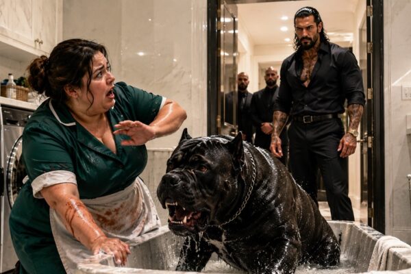 I Was Only the Quiet Housemaid When the Mafia Boss Ordered Me to Bathe His Feared Pitbull — Everyone in the Mansion Warned Me Not to Get Too Close, but the Dog Became Surprisingly Calm the Moment I Touched Him. When the Boss Walked In and Saw His Most Unapproachable Guard Dog Resting Peacefully Beside Me, the Entire Room Fell Silent. I Expected Him to Be Furious, but Instead He Stepped Closer, Looked Straight Into My Eyes, and Said Two Chilling Words: “You’re Mine.” What He Revealed Next About the Dog, My Past, and Why He Had Been Watching Me Changed Everything I Thought I Knew About Him.