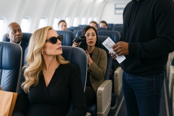 A White Woman Took a Black CEO’s First-Class Seat and Refused to Move, Claiming She Was “More Likely” to Belong There—Then the Crew Discovered the Quiet Passenger She Challenged Was the Owner of the Entire Airline