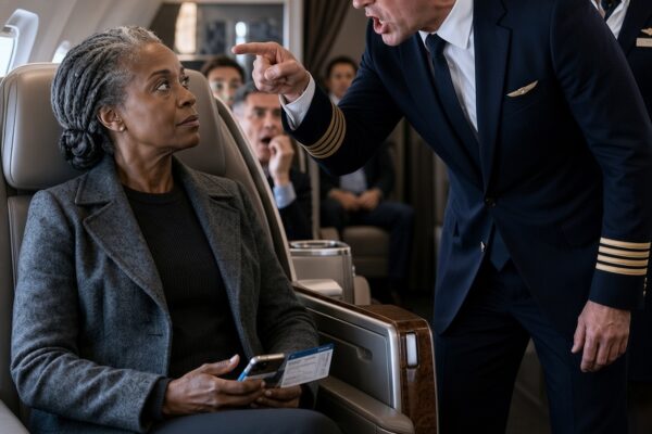 A Pilot Ordered a Black Woman Out of First Class, Claiming She Was Sitting in the Wrong Cabin—But He Had No Idea the Quiet Passenger He Challenged Was the Owner of the Airline He Was Flying For
