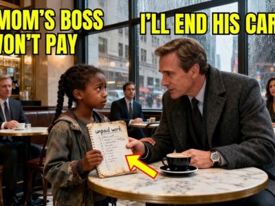 A Little Black Girl Quietly Told a Stranger, “My Mom Works So Hard, But Her Boss Won’t Pay Her,” Not Knowing She Had Just Spoken to Someone Who Could Change Everything. The billionaire who overheard her words expected to hear a simple family struggle, but what he discovered revealed a shocking story of unfair treatment, hidden sacrifices, and a worker who had been ignored for far too long. Within one emotional conversation, the truth came to light, forcing the powerful employer to face the consequences of his actions and changing the mother and daughter’s lives forever.