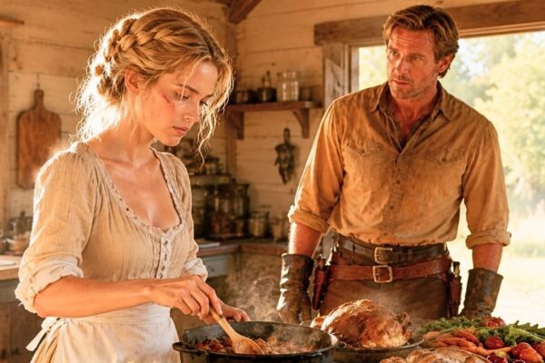 “Who Are You?” the Lonely Cowboy Whispered After One Bite of the Simple Meal She Made for Him — He Had Expected Nothing More Than Supper From a Quiet Stranger Passing Through His Remote Ranch, but the Familiar Taste Stopped Him Cold, Stirring Memories He Had Buried for Years. As He Slowly Lowered His Fork and Studied the Woman Across the Table, Tiny Details Began to Feel Impossible to Ignore — the Recipe, the Way She Folded the Napkin, Even the Words She Used. By the Time She Finally Met His Eyes, He Realized Her Arrival at His Ranch Was Never an Accident
