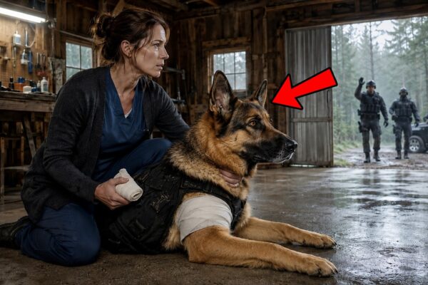A Single Mom Hid a Wounded K9 After Finding the Injured Military Dog Alone and Refusing to Leave It Behind — She Never Expected Her Simple Act of Kindness to bring the attention of an entire special operations team. Before dawn, her quiet home was surrounded by Navy SEALs, leaving the neighborhood shocked and confused. Everyone wondered why these highly trained soldiers had come to her door. But they didn’t know the incredible bond that had formed between the woman and the loyal K9, or the hidden story behind the dog’s past. When the truth was finally revealed, the single mother discovered that saving the forgotten animal had changed her life forever…