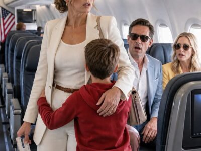 My 10-Year-Old Son Came Back From the Airplane Restroom and Whispered, “Mom… Dad Is Sitting Near the Front.”