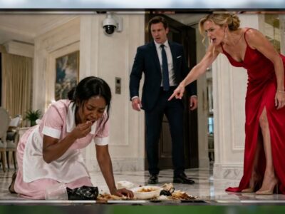 The Billionaire’s Fiancée Forced the Hungry Maid to Eat Food She Had Thrown Into the Trash, Laughing as the Humiliated Woman Tried to Hold Back Her Tears—But Just as Everyone in the Mansion Looked Away, the Front Door Opened and the Billionaire Walked In Unexpectedly; He Took One Look at the Maid, then at His Fiancée, and Demanded to Know What Had Happened. She Tried to Explain It Away as a Misunderstanding, Until a Quiet Witness Revealed the Truth—And Within Minutes, the Billionaire Made a Shocking Decision That Ended the Engagement and Changed the Maid’s Future Forever.
