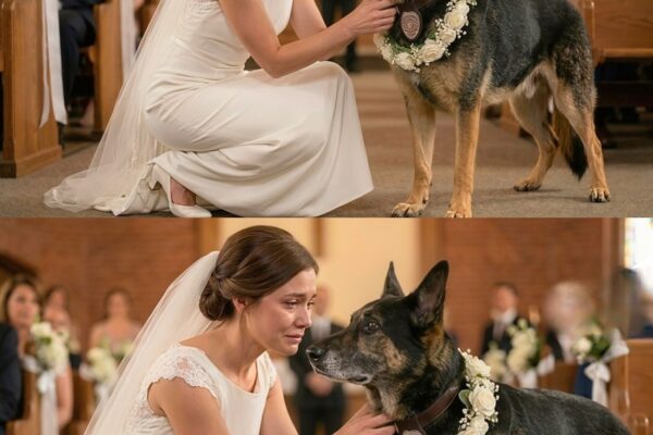 Her Late Father’s K9 Blocked Her Wedding Aisle — Until She Understood His Final Promise