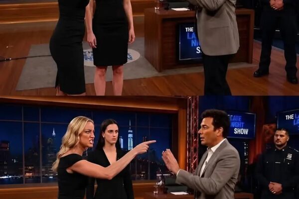 SOPHIE CUNNINGHAM AND CAITLIN CLARK WALK OFF THE TONIGHT SHOW SET LIVE! Did an uncomfortable exchange with Jimmy Fallon trigger an unprecedented mic drop moment?