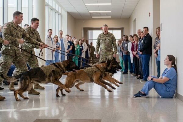 Nobody Noticed the Quiet Nurse, Until Every Military K9 Ran to Her
