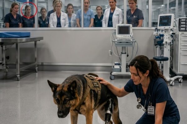 The Three Legged Military K9 Arrived at the Hospital Then One Nurse Knew Exactly What He Needed
