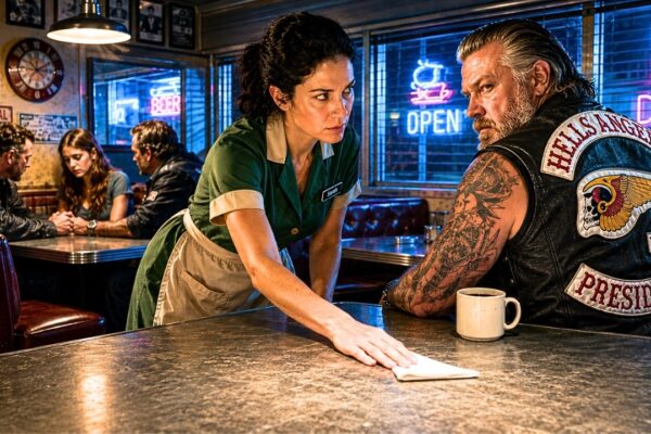 A Waitress Slid a Napkin to the Hells Angels President — His Next Move Left Everyone Speechless 