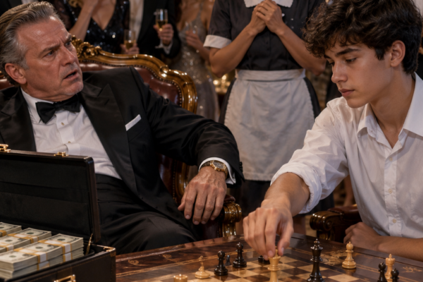 Arrogant Billionaire Challenges His Maid’s Son to a $3 Million Chess Bet — Not Knowing He Was Unbeaten in 200 Straight Matches