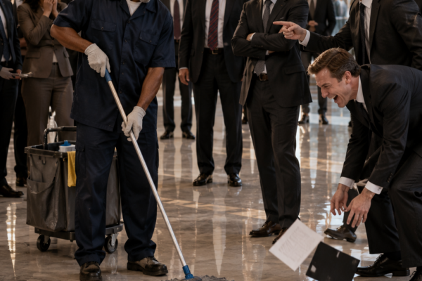 They Mocked an Ordinary Janitor—Never Realizing He Was the Billionaire CEO of the Company