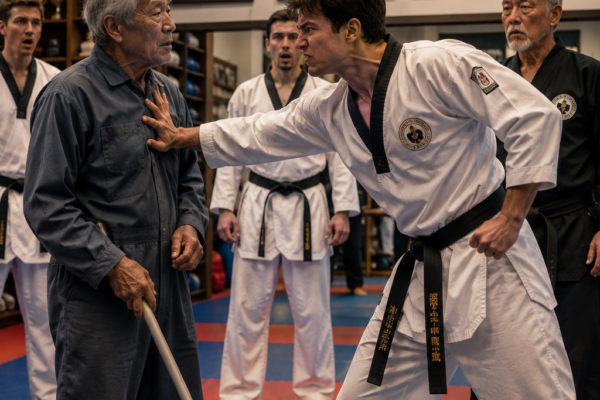 Cocky Martial Artist Shoves an Old Custodian—Then Learns He Coached Three Global Champions