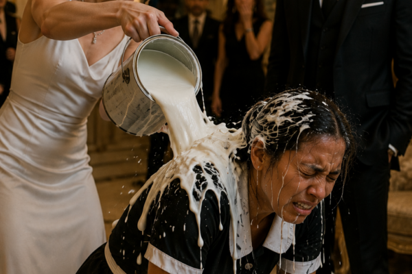 She Threw White Paint on the Maid—Not Knowing the Billionaire Witnessed It All