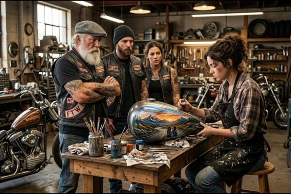 A Poor Girl Offered to Paint Their Bikes—Her Incredible Artwork Left 240 Hells Angels in Tears