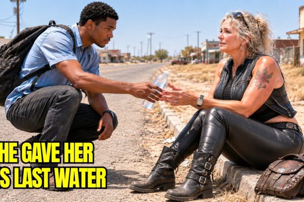 Homeless Black Boy Gave His Last Water to a Biker’s Thirsty Wife — 200 Harleys Rolled Into His Alley
