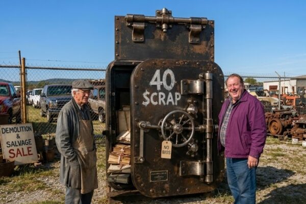 The Auction Laughed at the $40 He Paid for the Rusted Vault Door — Then He Opened the False Back