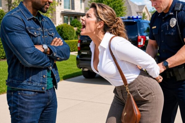 A Wealthy Woman Called Police on a Black Man Standing Outside a Property She Claimed Was Hers, Accusing Him of Trespassing—But When Officers Checked the Records, They Discovered He Was the Legal Owner She Never Expected to Meet