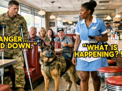“Can I Sit Here?” Disabled Navy SEAL Asked a Black Waitress — Then His K9 Froze the Entire Diner 