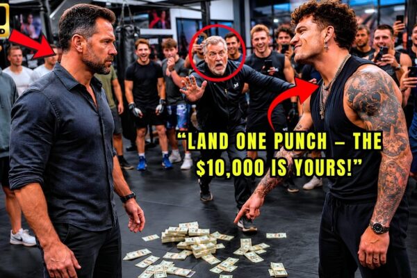 “Hit Me If You Dare—$10,000!” the Champion Challenged a Single Dad—Then His Coach Yelled, “STOP!”
