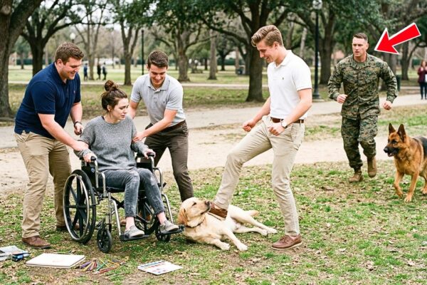 Rich Kids Bullied a Woman in Wheelchair and Hurt Her Dog – Until a Marine’s K9 Stepped In 