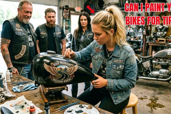 “Can I Paint Your Bikes for Tips?” — Her Sketch Left 80 Bikers Speechless