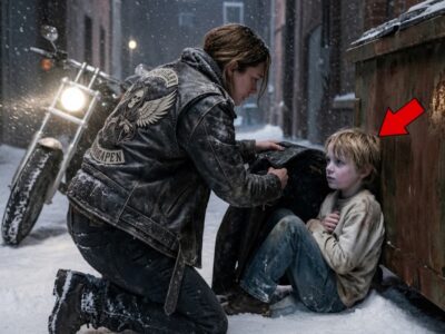 Hells Angel Mom Found a Homeless Boy Half-Frozen in the Snow, Abandoned With No Food, No Shelter, and Barely Enough Strength Left to Cry for Help — She Wrapped Him in Her Jacket, Carried Him to Safety, and Refused to Leave His Side Until She Learned the Heartbreaking Truth About How He Ended Up There. But When Word of What She Had Found Spread Through the Hells Angels Community, Nobody Expected What Happened Next: 937 Bikers Arrived From Miles Away, Formed a Silent Line Around the Boy, and Bowed Their Heads in a Powerful Moment That Left Everyone Watching in Tears