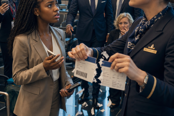 Flight Attendant Tears Up Black Girl’s Ticket — Unaware Her Father Owns the Entire Airline