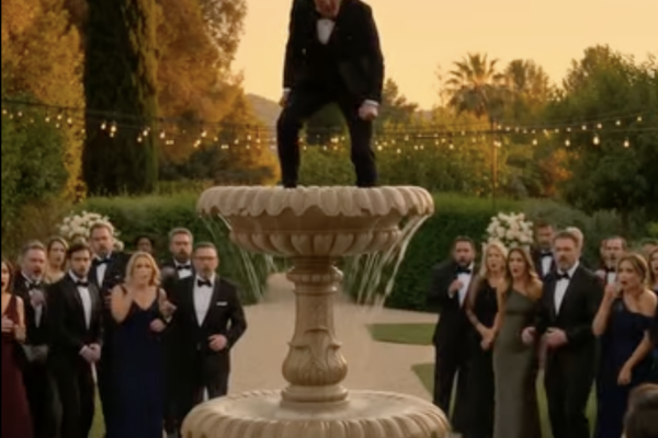 The mansion garden had been dressed for a perfect celebration.