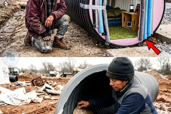Homeless Woman Found a Pipe Twice the Width Of Any Shelter – Sealed Both Ends and Slept Warm 