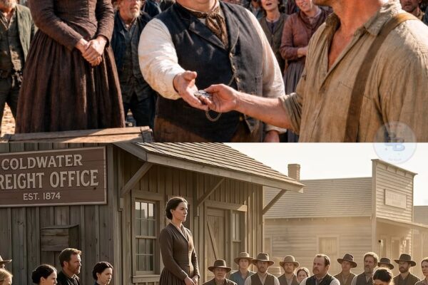 He Paid Two Dollars for the Bride No One Would Bid On—By Winter the Whole Town Owed Her Their Lives  Nobody in Coldwater, Kansas, would bid on the woman in the brown dress. And the longer the silence held, the worse it got for everyone in it. It was a Saturday in late September of 1879, and the matrimonial agent had set up his platform of nailed-together crates outside the freight office, the way he did in a dozen towns a season.  He was a fat man named Pruitt with a watch chain and a salesman’s grin, and he had brought four women west from St. Louis, each one hoping to find a husband faster than a husband could be found the slow way. Three of them had gone in the first hour. A pretty seamstress to the blacksmith, a widow with a child to the man who ran the livery, a round, laughing girl to a sheep farmer who could not stop smiling.  The fourth woman was older than the others, or looked it. She was tall and plain, and stood very straight. And the left side of her face, from the cheekbone down to the jaw, was marked with the old, silvered scarring of a bad burn. She wore a brown dress, clean and mended, and she kept her hands folded in front of her, and her eyes level on the middle distance.  And she did not flinch when Pruitt called for bids, and the crowd answered with nothing at all. “Come now, gentlemen,” Pruitt said, the grin going strained. “A strong, healthy woman, sound and sensible, keeps a clean house. Who’ll start us at $5?” Nothing. “Three, then. $3 for a lifetime partner.” A man near the front laughed, not kindly.  Somebody muttered something about the face, loud enough to carry. The woman in the brown dress heard it. You could tell she heard it by the way nothing on her moved at all, which is the way a person holds still when holding still is the only dignity left to hold. “$2,” Pruitt said, and the word came out thin, because $2 was an insult, and everyone standing there knew it.  “Will no man give me $2?” And that was when Amos Carr, who had come to town for a sack of nails and a barrel of flour and absolutely nothing else, heard his own voice say, “I’ll give two.” He did not entirely know why he said it. He would spend a good part of the winter figuring that out. He was 38, a quiet man with a quarter section north of the creek and a dog and not much else, and he had not come looking for a wife and had no business buying one for the price of a bad meal.  But, he had watched the woman stand there and take it, the laughing and the muttering and the long ugly silence, and something in him had simply refused to let the silence be the last thing that happened to her. The crowd turned to look at him. Pruitt’s grin came roaring back. “Sold,” he said before Amos could think better of it.  To the gentleman with the flour for $2.” The woman in the brown dress turned her level eyes on Amos Carr for the first time. There was no gratitude in them. There was something harder and more interesting than gratitude. There was a question, and the question was, “And what do you think you’ve bought, exactly?” He would not have a good answer for months.  By the time he did, half the people laughing in that crowd would owe this woman their children’s lives and not one of them would be laughing. He paid Pruitt the $2 in silver, and it felt obscene in his hand, and he was glad to be rid of it. There were papers. That surprised him. Pruitt produced a printed agreement, a marriage contract of the rough frontier kind, and a small Bible to swear on, and a circuit clerk who happened to be in town and would, for an additional 50 cents, make the thing legal on the spot.  Amos had not planned on getting married behind a freight office on a Saturday, but the woman was watching him, and he understood that to back out now, after the bid, after the crowd, would be a crueler thing than the bid itself. “You don’t have to,” the woman said quietly, while the clerk dipped his pen. It was the first thing she had said.  Her voice was low and even, and carried more education than her brown dress did. You made your point. You can pay Mr. Pruitt his $2 and walk away, and I’ll think well of you for the rest of my life. Nobody would blame you. Do you want me to walk away? Amos asked. She considered that with the same level honesty she did everything. No, she said.  I have 11 cents and no people, and a face that costs me every door I knock on. I would rather take my chances on a man who bid when no one else would, than go back to St. Louis on Mr. Pruitt’s wagon. But I won’t have you do it out of pity. Pity curdles. I’ve seen it curdle in better men than you look to be. It’s not pity, Amos said, and was a little surprised to find it was true.  I don’t rightly know what it is, but it’s not that. So they signed. Her name, in a clean strong hand, far better than his own scrawl, was Ruth Adair. The clerk pronounced them married. The crowd had mostly drifted off to better entertainments, and the few who remained watched the tall scarred woman climb up onto the plain rancher’s wagon beside the flour and the nails, and shook their heads at the strangeness of it, and went home to tell their wives.  Amos clucked to the horses. Ruth Adair sat straight-backed beside him, hands folded, and watched Coldwater fall away behind them. I should tell you, she said, when the town was a mile gone, that I’m not the bargain you think you got. I expect you’ll find out soon enough, so you may as well hear it from me. All right, I’m a nurse, she said, trained.  I worked 4 years in a hospital in St. Louis, and two more before that with an army surgeon’s widow, who taught me more than the hospital did. The burn on my face came from a ward fire I walked into to carry out two children who’d have died otherwise. I carried them out. I’ve never once been sorry about the fire, only about what it did to my prospects. ” She paused. “So, you didn’t buy a plain woman who keeps a clean house, you bought a woman who knows how to keep people alive. I don’t know if that’s worth more to you or less, but it’s the truth, and I’ll always give you the truth, whether or not you want it.” Amos Carr drove on a while in silence, turning that over.  Then he said the only thing that seemed honest, “Mrs. Carr, I think I got the better end of that $2 than anybody in Coldwater is going to believe.” His place was small and clean, in the way a careful single man keeps a place, which is to say clean in the corners that show, and neglected in the ones that do not.  Ruth Adair walked through it once, slowly, taking inventory with a nurse’s eye, and Amos saw it through her gaze and was embarrassed by half of it. “The well,” she said, “how close to the privy?” “40 ft maybe.” “Move the privy or move the well before spring. 40 ft is how you poison yourself slow and call it bad luck. ” She said it without heat, the way she said everything, a fact laid down for use. “Where do you keep the sick when the sick come? Because they will come. They always come.” “Nobody’s been sick out here but me, and I just sweat it out.” “You’ve been lucky,” Ruth said. “Luck is a thing that gets spent.” She took the small room off the kitchen for herself, and Amos kept the loft, and there was no awkwardness about it because Ruth Adair did not allow room for awkwardness.  She simply decided how things would be, and they were that way. And Amos found, to his own surprise, that he did not mind being organized. His mother had run things once before she passed, and the house had felt like a home then. It had not felt like one in a long while. It started to again. She was not warm.  He noticed that and made his peace with it. She did not laugh much and did not chatter and did not soften the hard edges of what she said, but she was fair and she was tireless and within a week she had the root cellar reorganized and the well being dug fresh on the high ground and a list of herbs she wanted to grow come spring and Amos’s quiet dog who trusted nobody had taken to sleeping across her door.  A dog knows things. Amos had learned to trust the dog. The first weeks were a careful kind of quiet. Two strangers who had married behind a freight office do not become easy with each other overnight and they did not pretend to. Ruth kept her own room and her own counsel. Amos kept to the work and gave her room to find her feet, but small things began to stack up the way small things do. He noticed she took her coffee black and strong and started making it that way without asking. She noticed he favored his right knee in the cold and quietly built a thicker cushion into the chair by the stove. Neither of them said a word about either. That was how it went between them at first, a kindness done and not mentioned, an understanding built one unspoken thing at a time.  One evening in the second week a hard rain came through and the roof over the kitchen sprang a leak it had sprung for 3 years. Amos got up to put the old pot under it, same as always. Ruth watched him a moment then said, “Or you could fix the flashing in the morning and be done with it for good instead of dancing with that pot every storm for the rest of your life. ” She said it dry with the ghost of something that was almost humor in it. Amos looked at the pot and at the woman and laughed out loud for the first time since the freight office, a short surprised bark of a laugh. He fixed the flashing in the morning. The pot went back on its shelf and stayed there. It was a small thing. It did not feel small. Cold Water did not let it go. Towns rarely do. When Amos brought Ruth in for supplies, conversations dropped to whispers and rose again behind their backs. The $2 bride. That was what they called her when they thought she could not hear and sometimes when they knew she could. Children stared at the burn. The Cold Water women who set the temperature of any small place drew their skirts in a little when she passed as though plainness and a scarred face and a humiliation behind the freight office were things that might rub off. The hardest of them was Mrs. Dorothia Vance, the banker’s wife, who ran the church committee and the social calendar and the unwritten law of who was respectable.  She made a point in the mercantile of speaking about Ruth in the third person while Ruth stood 4 ft away choosing thread. “Some women,” Mrs. Vance said to her companion, “will sell themselves for any roof. In my day, a woman had standards and if she couldn’t get a husband honestly, she did without.” Ruth Adair set down her thread. She did not raise her voice.  “In your day, ma’am, I expect a great many women did without a great many things and called it virtue because they had no other word for the lack.” She picked the thread back up. “I’ll take three spools of this, Mr. Hobb, and a paper of needles. My husband and I have a long winter to sew through.” My husband, she said it plainly, claiming it, and Amos, two aisles over pretending to study a harness, felt something turn over in his chest that he did not have a name for yet. Mrs.  Vance went red and said something about the impudence of certain people, but the seed was planted and seeds grow whether the gardener likes them or not. Two women in the mercantile that day went home and thought, privately, that the $2 bride had more spine than the banker’s wife and said nothing and remembered. The sickness started in October with a child.  It was the Hob boy, the storekeeper’s youngest, 6 years old. A sore throat first, then a fever, then a cough with a sound in it that the cold-water doctor, an aging man named Pierce, who drank more than he doctored, called a bad croup and treated with a syrup and a shrug. Within 4 days, the boy could barely breathe and a gray membrane had grown across the back of his throat.  And old Doc Pierce ran out of confidence and syrup at about the same time. Ruth Adair heard about it at the mercantile from the boy’s terrified mother, who in her fear forgot to be too proud to talk to the $2 bride. Ruth asked three questions. What color is the membrane? Can he swallow water? Are there other children in the house? When she had the answers, her level face went, for the first time Amos had seen, truly grim. “That’s not croup,” she said. “That’s diphtheria. And if it’s in the Hob house with three other children, it is already in this town and it will be in a dozen houses inside 2 weeks unless somebody who knows what they’re doing takes hold of it tonight.” “Doc Pierce,” the mother began.  “Doc Pierce is a kind man who has not opened a medical book since the war,” Ruth said, not unkindly. “Mrs. Hob, I worked a diphtheria ward in St. Louis through two winters. I am the only person within 40 miles who has seen this disease do its worst and learned how to fight it. I am also the woman this town paid $2 for and has not let forget it. So, I will ask you plainly because there is no time for anything but plain. Do you want my help or do you want your pride? Because tonight you cannot keep both.” Mrs. Hob, who had a child the color of ash at home, chose her child. There is a real quote I have carried with me a long time from Clara Barton, who founded the American Red Cross and saw more sickness and ruin than most.  “I may be compelled to face danger,” she said, “but never fear it.” I thought of that line the first time I heard this story because Ruth Adair walked into the hob house that night knowing exactly what was loose in Coldwater and walked in anyway. She took charge the way only a person who truly knows a thing can. She had the sick children moved out of the crowded houses and into the church, which was large and could be aired and scrubbed. She drew a hard line down the middle of the town, the sick on one side, the well on the other, and woe to anyone who crossed it without her say. She boiled everything.  She burned the rags. She taught a dozen frightened mothers to wash their hands in scalding water until they cracked and to do it again and again because the disease traveled on hands and breath and she meant to cut its roads. She was awake for most of 3 days. Amos drove her between the church and the outlying farms and hauled water and dug a second pit for the burning and did whatever the tall scarred woman told him to do without question because it was plain to him and getting plain to others that she was the one thing standing between Coldwater and a row of small graves. Old Doc Pierce, to his credit, sobered up and stood down. “I treated [clears throat] the croup I knew,” he told Amos quietly, “and your wife’s treating the diphtheria, I forgot. She’s right and I’m wrong and I’m too old to be proud about it. Tell her I’ll fetch and carry and keep my mouth shut.  Tell her she’s the doctor this week.” Mrs. Vance’s youngest daughter took sick on the fifth day. The banker’s wife, who had spoken about Ruth in the third person while Ruth stood 4 ft away, came to the church door at midnight with her child in her arms and her pride in pieces, Ruth Adair did not say a single word about the mercantile.  She took the child, and she looked at the throat, and she said, “We caught it early. Help me, and she’ll live. Stand in my way, and I can’t promise. Which will it be?” And Dorothea Vance, who had never in her life taken an order from a woman she considered her inferior, rolled up the sleeves of her good dress, and did exactly as the $2 bride told her.  All that long night and the six that followed, it went on for 3 weeks, and it was not clean, and it was not easy. And Ruth Adair did not save everyone. She would have been the first to tell you that. Two children died in that church, and she [clears throat] sat with each of them at the end, so they would not be alone.  And then she went and washed her hands in the scalding water, and went back to the ones she could still save, because that is the work, and the work does not stop to let you grieve. There was one night that Amos never told anyone about for years, because he did not have the stomach to relive it out loud. The hob boy stopped breathing. The gray membrane had closed his throat near to nothing, and his small chest heaved and got no air.  And his lips went the deep blue that means a person has minutes, and not many. Doc Pierce stood frozen. The mother screamed, and Ruth Adair, who had laid down facts for use since the day Amos met her, laid down the worst one yet. “His throat’s closing,” she said, already moving. “If I don’t open an airway below it, he dies in this room in the next 2 minutes.  I’ve seen the surgeon do it twice. I’ve never done it myself, but twice is more than anyone else here has seen. And 2 minutes is all the boy has, so there’s no better choice and no time to find one.” She looked at the mother. “Hold his hands. Look at his face, not at mine. Talk to him, so he hears your voice and not the room.  Amos, the lamp, close and steady, and do not let it shake, no matter what I do. Amos held the lamp. He did not let it shake. He watched the scarred woman take a small clean blade she had boiled twice and make a careful cut at the base of the boy’s throat and slide a short length of boiled reed through it and put her own mouth to the reed and draw the blockage clear.  And then the most beautiful sound Amos Kerr ever heard came out of that reed, which was a six-year-old boy pulling a full breath of air into his body and crying with the strength to do it. Ruth sat back on her heels, gray to the lips herself, hands steady as stone, and said only, “Now we keep that clean for a week and he lives. ” Then she got up and washed her hands in the scalding water and went to the next cot because the work does not stop. She saved the hob boy, who had been the color of ash and who came back from it slow and thin and alive with a small white scar at the base of his throat that he would carry his whole life like a coin he could not spend. She saved the Vance girl.  She saved the livery man’s stepson and the sheep farmer’s new wife and 11 others and she kept the disease penned on its side of the line she had drawn until the cold deep winter finally killed it the way deep cold eventually kills such things. And all through it, the town watched the woman they had refused to bid on do the one thing none of them could do.  They watched her go without sleep. They watched her hold dying children and bury two and never once break in front of the living. They watched her husband, the quiet rancher, look at her across the church by lamplight with something on his face that was a great deal more than $2 worth of regard. A town’s heart can turn. It turned slow and then, like weather, all at once.  By By time the first hard freeze locked the ground, there was not a soul in Coldwater who called Ruth Kerr the $2 bride. There were only people who called her, quietly and then out loud, the woman who had saved their children. The night the last sick child went home well, Amos drove Ruth back to the place north of the creek under a sky thick with cold stars. She was so tired she swayed on the seat. She had not properly slept in the better part of a month. “You should say it,” Ruth said suddenly, “eyes closed, head back. Whatever it is you’ve been not saying since the freight office. You’re a quiet man, and I respect it, but I’m too tired tonight to do the work of guessing, so you’ll have to do the work of speaking.” Amos drove a while.  Then he said, “When I bid on you, I told myself it was just to stop the silence, to not let that be the last thing that happened to you in front of all those people. I’ve thought about it every day since, and I don’t think that’s the whole of it.” He cleared his throat. “I think I looked at you standing there taking the worst the world had, straight-backed, not giving them the satisfaction of a single flinch, and I thought, there is a person who knows how to stand, and I have been standing alone north of that creek for a long time, and I wanted to stand next to somebody who knew how.” Ruth opened her eyes and looked at him. “I bought a wife for $2,” Amos said, “but that’s not what I got, and we both knew it before we cleared the town. I got a partner the equal of any man I ever met, and the better of most. The $2 is the thing I’m most ashamed of and the best money I ever spent, both at the same time, and I don’t expect that’ll ever stop being true. ” For a long moment Ruth Adair, who did not soften, who laid down facts for use, and did not waste words on comfort, said nothing at all. Then she reached over, in the cold and the dark, and put her cracked, scalded, capable hand over his on the reins. I married you because you bid when no one would, she said. I’ll stay because of what you just said and because of the man who hauled water for 3 days without being asked and dug a burning pit so children’s mothers wouldn’t have to.  I am not a warm woman, Amos Kerr. I never learned how and [clears throat] I’m too old to start now, but I am a loyal one. You’ll never once doubt where I am or whose side I’m on. For some people that’s worth more than warmth. I hope you’re one of them. I am, said Amos and he was. Spring came the way it does, green and impossible. The town that had laughed behind a freight office had become over one terrible winter a town that owed a debt it could never quite figure out how to pay. People tried. The Hobbs would not take a cent for supplies at the mercantile and got into a standoff with Amos about it every visit. The sheep farmer drove out a whole side of mutton and would not hear no.  Dorothy Vance of all people organized the church women to raise a proper sick room onto the back of the meeting hall. A clean bright space with a stove and cots and shelves. And when it was done, she asked Ruth Kerr publicly in front of everyone to be the one who ran it. We’ve no doctor worth the name and we nearly paid for it in graves. Mrs.  Vance said and it cost her something to say it and she said it anyway. You’re the closest thing this town has to a healer, Mrs. Kerr and the best thing, too. We were fools last September. I was the biggest fool of all and I said things I’d give a good deal to take back. I can’t take them back. But I can ask you in front of God and everybody to forgive a proud woman and let us be glad you’re ours.  Ruth Adair Kerr with the silvered burn down the left side of her face that had cost her every door until it brought her to the right one looked at the banker’s wife for a long level moment. “There’s nothing to forgive that the winter didn’t already settle,” she said. “But I’ll run your sickroom on three conditions.  The well gets moved away from every privy in this town before summer. Every child gets looked at by me twice a year, whether they’re sick or not. And nobody, ever again, decides what a person’s worth by looking at their face.” She paused. “Those are my terms. They’re not negotiable. I learned them the hard way, and so did you.” Coldwater agreed to all three.  The well got moved. The children got looked at. And the woman no man would bid on became, within a year, the most respected person in the county. The one they sent for in the deep of the night. The one whose two scarred hands had held half the town’s children back from the edge. I will tell you how it ended because you have come this far and earned it.  They were never a soft couple. That was not in either of them. But they were a true one. And in the long run, true outlasts soft. Amos moved the privy and dug the high well, and grew the herbs Ruth wanted. Rows of them. And learned to assist her well enough that the county started calling him the healer’s husband, which he wore like a medal.  They never had children of their own. By the time they married, that season had likely passed for Ruth, and they did not speak of it much. But there was hardly a child in that part of Kansas who did not, at one time or another, owe their breathing to Ruth Kerr. And a great many of them grew up calling at the house north of the creek just to sit a while with the two quiet people who had saved them. And that, Amos used to say, was a fuller house than most. When Ruth died, an old woman, in her own clean, bright sickroom, with Amos holding the scarred and capable hand, the whole town came. Not out of duty, out of debt, and out of love, which by then had become, in Coldwater, the same thing. They buried her under a stone that the church women paid for without being asked, and the stone did not say $2 bride, and it did not mention the freight office or the laughing crowd.  It said only her name and the dates, and underneath, in letters Dorothea Vance chose herself, she bid on us when we would not bid on her. Amos Kerr paid $2 for the woman no one wanted on a Saturday in September for reasons he could not fully explain even to himself. By winter, the whole town owed her their lives, and by the end of his own long life, the quiet rancher north of the creek had come to understand the thing the crowd outside that freight office never could, that the worth of a person is not set by the people too small to see it, and that the best bargain a man ever makes is sometimes the one everyone else was too foolish to bid on. If this one moved you, stay with me a while. There are more stories like it out here, more people the world wrote off and lived to regret writing off, and every one of them is worth the time it takes to tell.