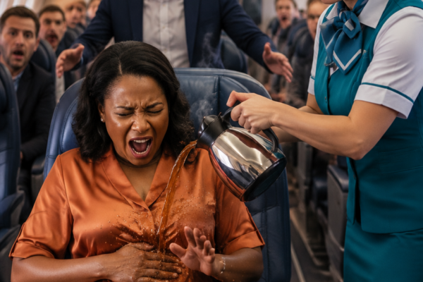 Flight Attendant Spills Boiling Coffee on Pregnant Black Woman — Seconds Later, the CEO Explodes 