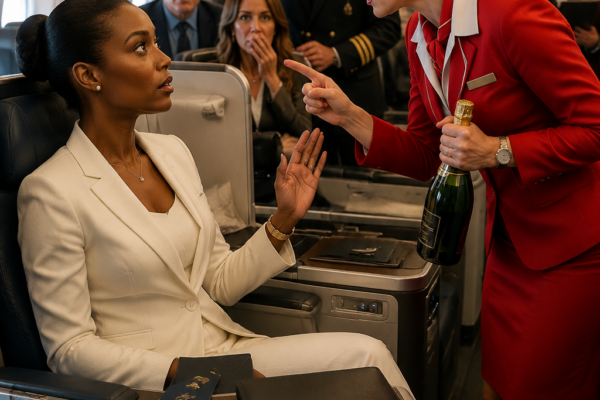 Black Passenger Denied Champagne in First-Class — She’s the CEO Who Signs Their Paychecks