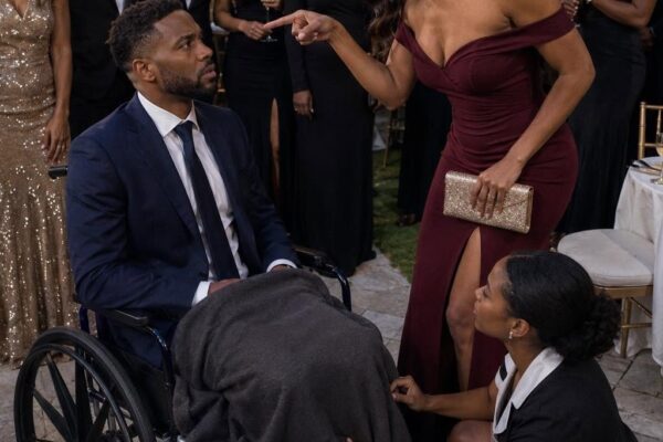 I pretended the acci:dent had broken my bones, so I sat silently in my wheelchair and watched my fiancée laugh mockingly in front of everyone. “Look at you,” she sneered, leaning closer. “Now you’re nothing—just a useless cripple.” No one defended me. Only the maid knelt beside me,
