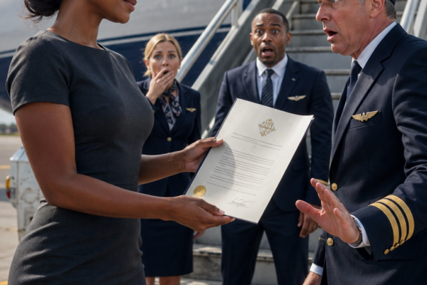Pilot Refuses to Let Black Woman Board — Goes Pale When She Shows One Document 