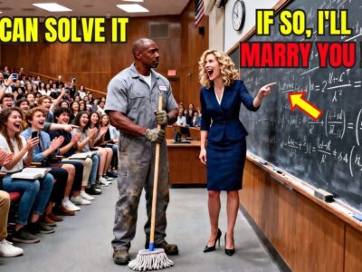 “Solve This, I’ll Marry You” Professor Laughed — Black Janitor Did and Now She Can’t Take It Back