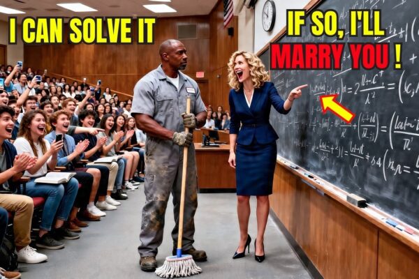 “Solve This, I’ll Marry You” Professor Laughed — Black Janitor Did and Now She Can’t Take It Back