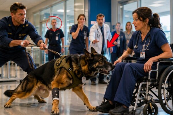 The SEAL Wanted to Sit Alone With His K9 But the Dog Dragged Him Toward One Nurse