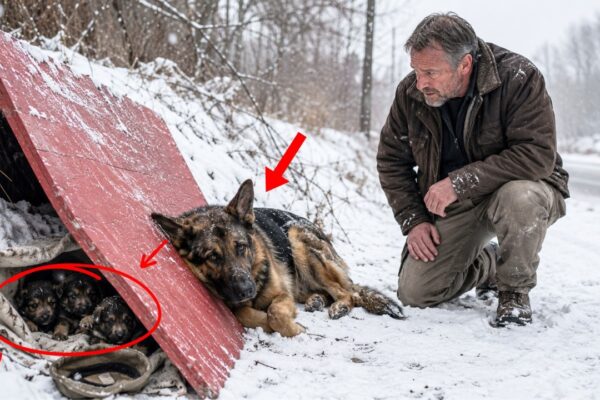 A Lonely Navy SEAL Met a German Shepherd Mother Who Refused to Leave Her Puppies